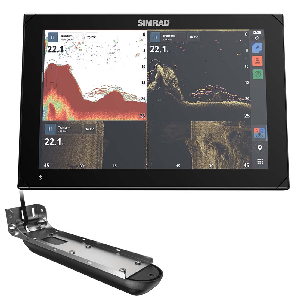 Simrad NSX 3012 12 Combo Chartplotter  Fishfinder wActive Imaging 3in1 Transducer 00015367001